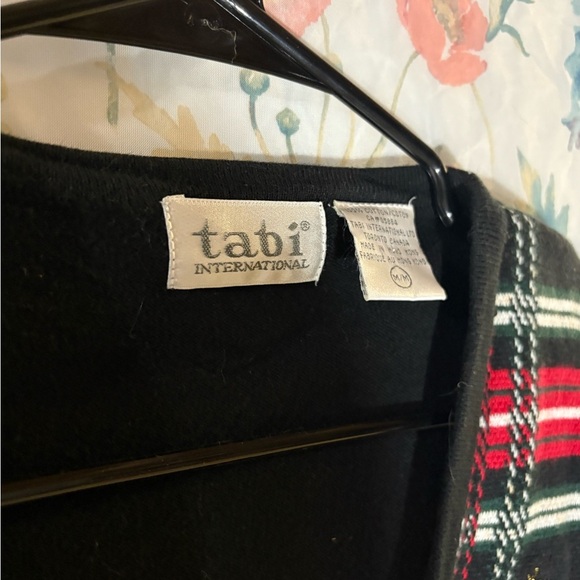 Vintage Red and Black Plaid Vest with Embroidery - Picture 6 of 11